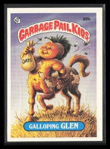 GALLOPING GLEN 1986 Topps Garbage Pail Kids Sticker #86B Checklist Back