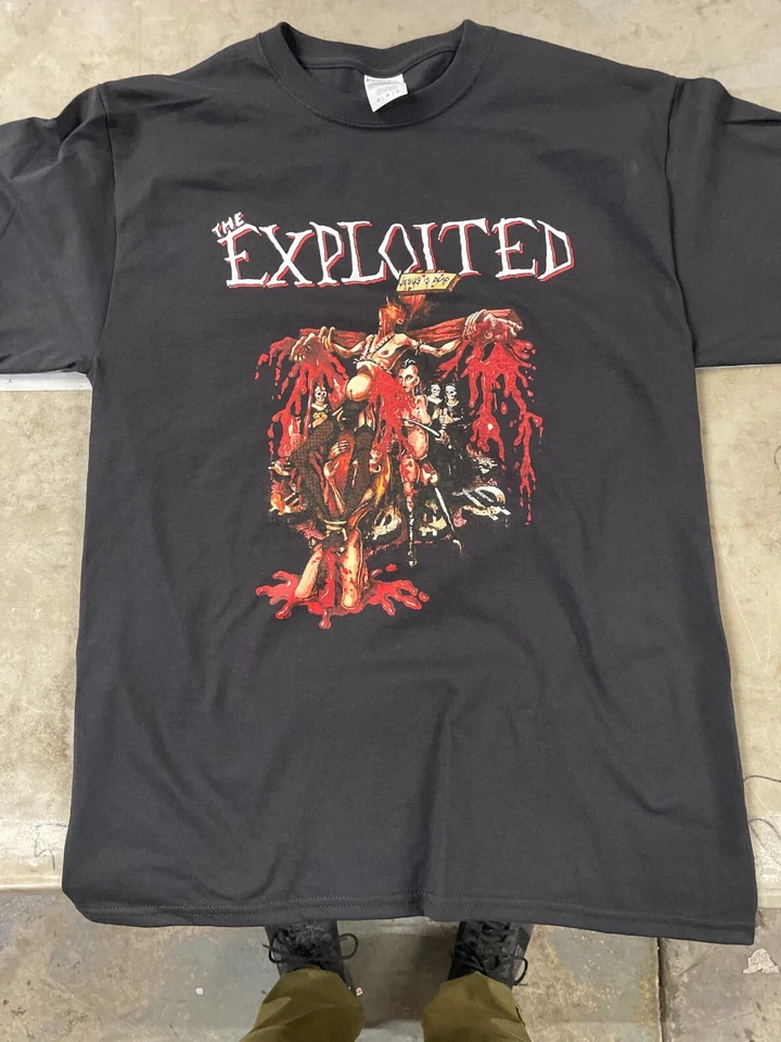 the EXPLOITED Jesus is dead shirt punk hardcore slayer discharge adicts JFA GBH - Image 1 of 1