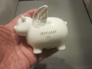 "Cerdo con alas 3"" de altura piedra de nacimiento alcancía de cerdo volador" - Imagen 1 de 5