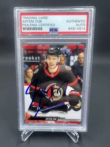 Artem Zub Signed 2022-23 Upper Deck IP Auto PSA/DNA Ottawa Senators - Picture 1 of 2
