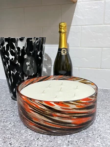 Scented Candles Large 7 Wick 4.5kg Dark Amber Neroli in Handblown Glass 100 hrs - Picture 1 of 8