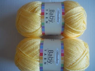 Hilo para bebé Herrschners 2 capas, pila de heno (amarillo), lote de 2 (220 yardas cada uno) Foto 1 de 2