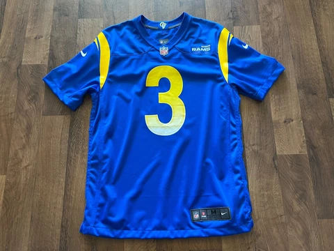 Odell Beckham Jr. Los Angeles Rams Nike Jersey NFL Superbowl Blue Yellow Medium Cover