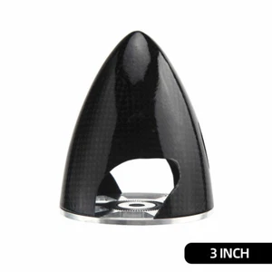 Carbon Fiber Spinner 3inch/76mm Black For Electric RC Airplane W/Aluminum Plate - Picture 1 of 6