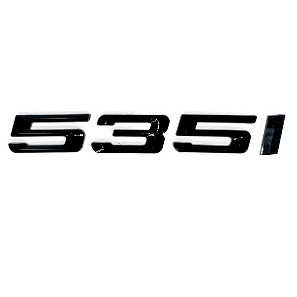 BLACK 535I For BMW 535 REAR TRUNK NAMEPLATE EMBLEM BADGE NUMBERS DECAL NAME - Изображение 1 из 4