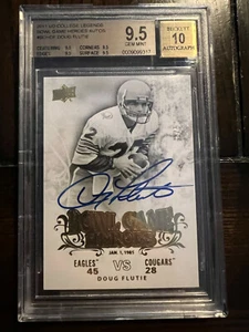 2011 Upper Deck College Legends Bowl Game Heroes /5 Doug Flutie Auto BGS 9.5/10 - Picture 1 of 3