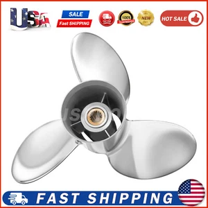 Hélice hors-bord bateau 13 3/4 x 17 inox compatible avec Yamaha 150-250ch 15 dents - Photo 1/7