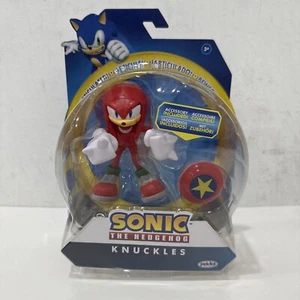Sonic the Hedgehog Knuckles w Star Spring 4" Action Figure Jakks Pacific Giocattolo NUOVO - Foto 1 di 2