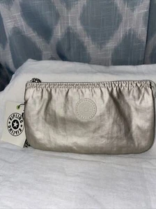 KIPLING Bolsa de Creatividad Estuche de Cosméticos Nube Metálico Dorado, Nuevo con Etiquetas - Imagen 1 de 4