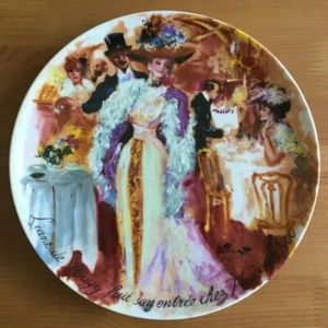 HENRI D'ARCEAU LIMOGES - LIANE DE POUGY FAIT SON ENTREE DECORATIVE PLATE - Picture 1 of 7