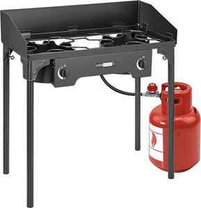 Estufa De Gas Propano 150000 BTU 2 Quemadores Para Cocinar Afuera Patio Exterior - Picture 1 of 12