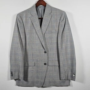 Austin Reed Men's Plaid Checks Blazer 42R Silk Wool Blend Sport Coat Wedding  - Picture 1 of 23