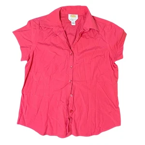 Talbots Womens Top Size 8 Button Down Wrinkle Resistant Stretch Short Sleeve - Picture 1 of 3