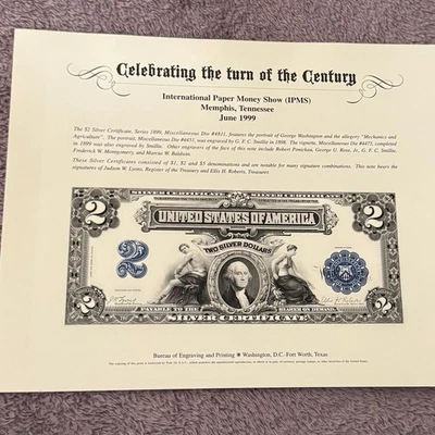 Scott #NSC94 - International Paper Money Show (IPMS) 1999 Souvenir Card - Mint - Image 1 of 2