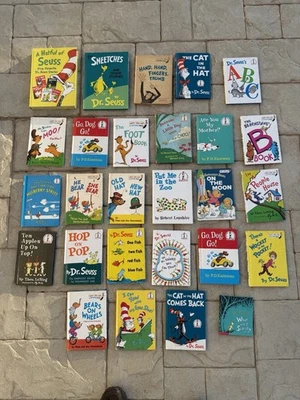 Vtg Lot of 27 Dr Seuss Beginner Books Bright Early Childrens Hardcover Books Foto 1 de 2