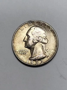 1953 S Washington Quarter FLASHY UNCIRCULATED !!! Nice Color - Picture 1 of 4