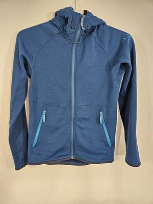 Куртка женская Arcteryx размер S на молнии синяя флисовая с капюшоном Y2K для походов кемпинга - Изображение 1 из 4