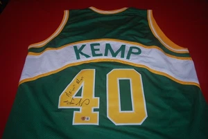 SHAWN KEMP Seattle Supersonics Signed JERSEY REIGN MAN Beckett COA 3W170631 - Picture 1 of 3