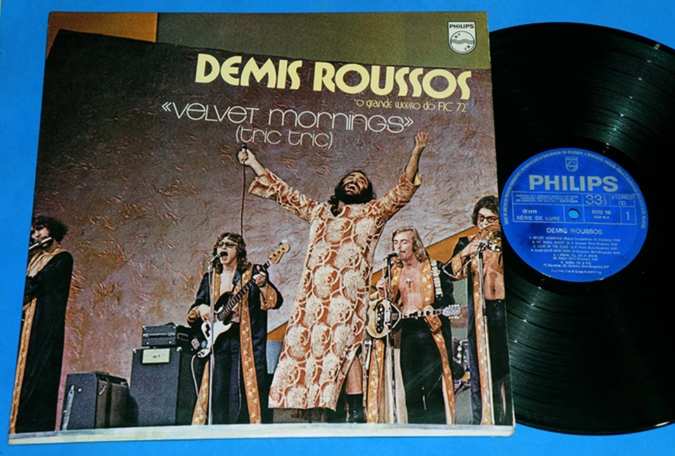 Demis Roussos - Velvet Mornings BRAZIL LP 1972 1st press Aphrodite´s Child - Imagem 1 de 2