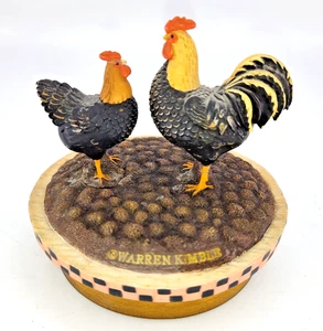 Yankee Candle Warren Kimble Country Classics Rooster Hen Jar Topper farm - Picture 1 of 7