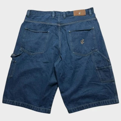 Vintage Rocawear Carpenter Shorts Men's Navy Denim Jorts Super Baggy 40 Waist - Image 1 of 4