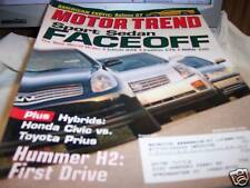 Motor Trend Magazine 8/2002 Infiniti G35