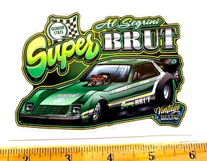 Al Segrini Faberge SUPER BRUT  1982 OMNI NHRA Drag Racing Die Cut Sticker Decal - Picture 1 of 1