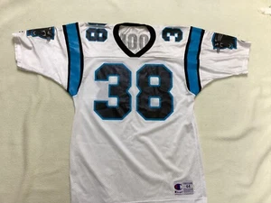 Vintage Champion NFL Carolina Panthers white jersey #38 POOLE. - Picture 1 of 2