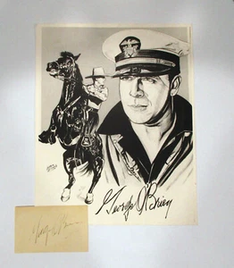 George O'Brien Western Actor Navy WWI WWII Print by Mario DeMarco with Signature - Picture 1 of 7