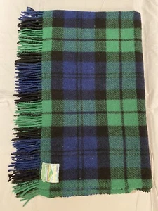 Connemara Rug Throw Shawl Blanket Pure Wool 58”x75" Blackwatch Foxford - Picture 1 of 5