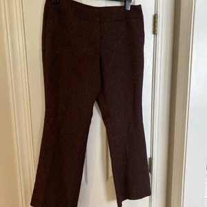 Ann Taylor Women's Signature Fit Brown Tweed Pants/Trousers - Size Petite 12P - Picture 1 of 2