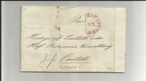 Bavaria/Kitzingen 10/10, Red HK on Magnificent Letter 1845, RS. Fgh-K1 POSSENHEIM - Picture 1 of 2