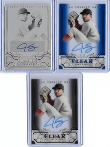 2016 Leaf Trinity JORDAN SHEFFIELD Clear Blue RC Auto 5/25 Dodgers #36 Pick