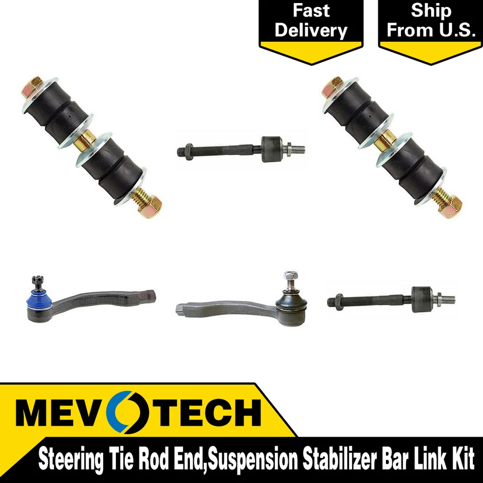 Barra estabilizadora Tierod extremo barra estabilizadora delantera Mevotech 6 piezas se adapta a Honda Civic 1988 1989 Foto 1 de 4