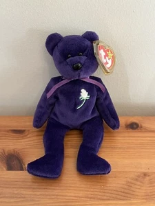 TY BEANIE BABY PRINCESA DIANA BEAR 1997 PRIMERA EDICIÓN - SIN ESPACIO, INDONESIA - Imagen 1 de 15