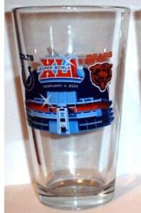 CHICAGO BEARS INDIANAPOLIS COLTS SUPER BOWL XLI 41 pint GLASS