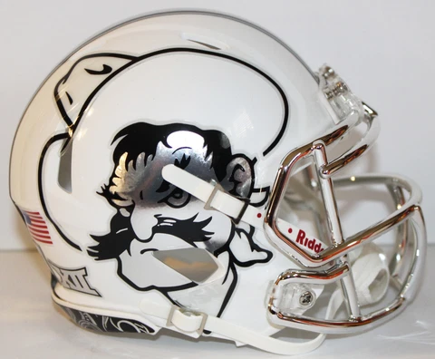 2017 Oklahoma State Cowboys Custom Riddell Mini Helmet vs West Virginia Cover