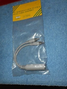 ADAPTADOR Y CONECTOR HEMBRA 6.3 a 2 enchufes macho RCA conjunto de cable de 6" NUEVO - Imagen 1 de 6