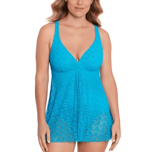 Vestido de baño Swim Solutions para mujer control de barriga Fly away 12 ganchillo verde azulado - Imagen 1 de 2