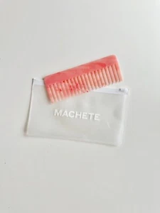 Nuevo peine MACHETE rosa brillante acetato italiano nº 2 - Imagen 1 de 10