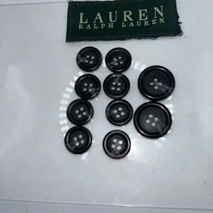 10 Ersatz marmorierte graue 4-Loch-Knöpfe für einen LAUREN Ralph Lauren Anzug - Bild 1 von 5
