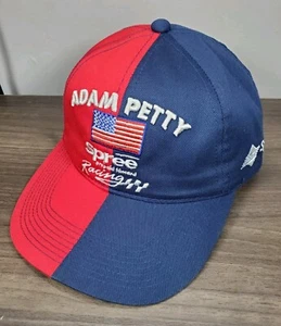 Vintage Adam Petty Racing Hat Color Block Spree Sprint NASCAR Cap American Flag - Picture 1 of 9