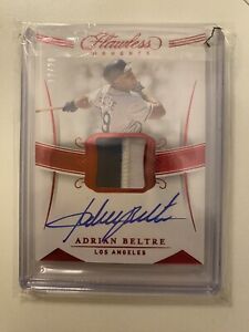 2020 Panini Flawless Moments Adrian Beltre Patch Auto /20