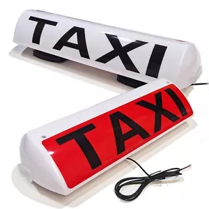 21" 53CM LED MAGNETISCH TAXI DACH SCHILD LICHT WEISS TAXI METER CAB LICHT UK LEGAL - Bild 1 von 5
