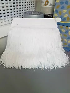 1m 20cm drop Tassel Fringe / Fringing Trim lace trimming WHITE - Picture 1 of 1