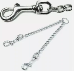 Double Dog Coupler Couple Lead Twin Walk 2 Dogs Chain Walking Pet Collar Dual - Picture 1 of 6