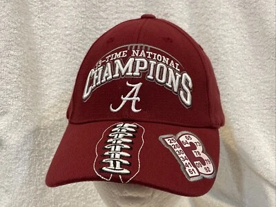 SWEET Alabama Crimson Tide 13X National Champion Adult One Size Hat, NEW&NICE! - Image 1 of 4
