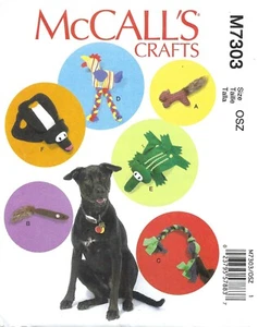 McCall's M7303 DOG TOYS Rope, Chicken, Squirrel, Alligator, Skunk UNCUT Pattern - Picture 1 of 3
