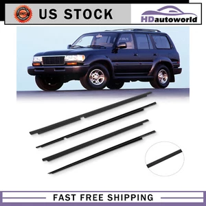 For 1998-2007 Toyota Land Cruiser 100 Window Sweep Seals Weatherstrip 4 Piece - Picture 1 of 5