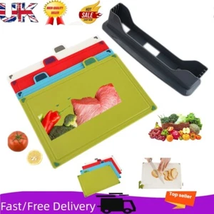Food Grade PP Chopping Boards 4pcs with Stand Cutting Boards Set for Kitchen Coo - Picture 1 of 10